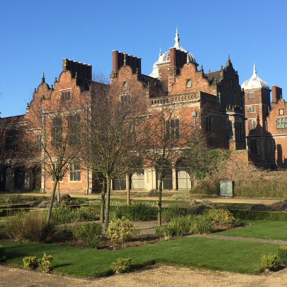 Aston Hall in the sunshine, photographed from Lady Holte's garden